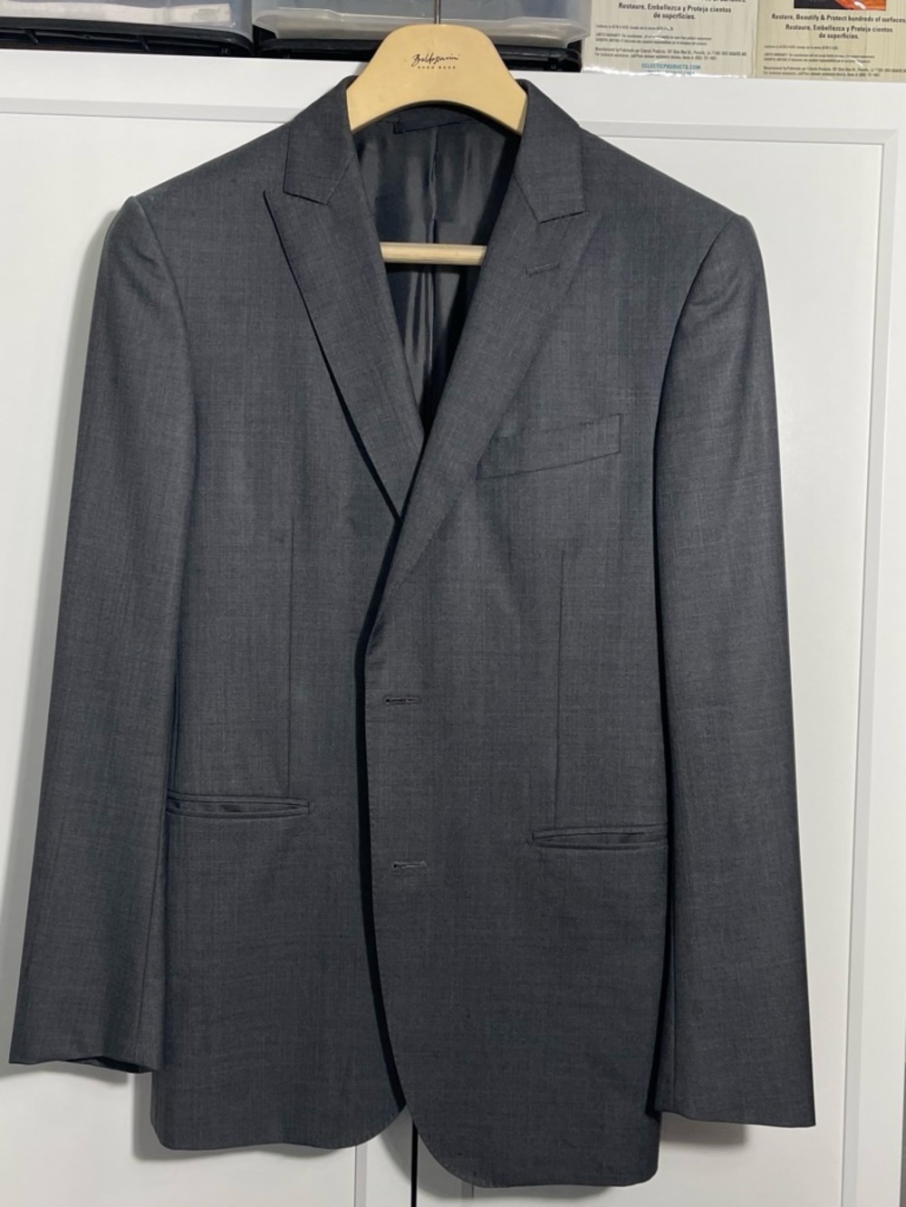 John Varvatos Grey Peak Lapel Sport Coat